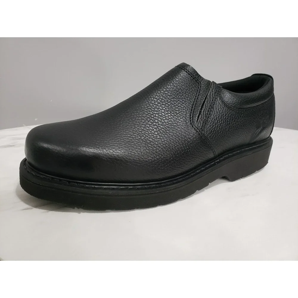 Responder Work America Men's Black Leather Upper Slip On Work Shoes Size 13 WIDE